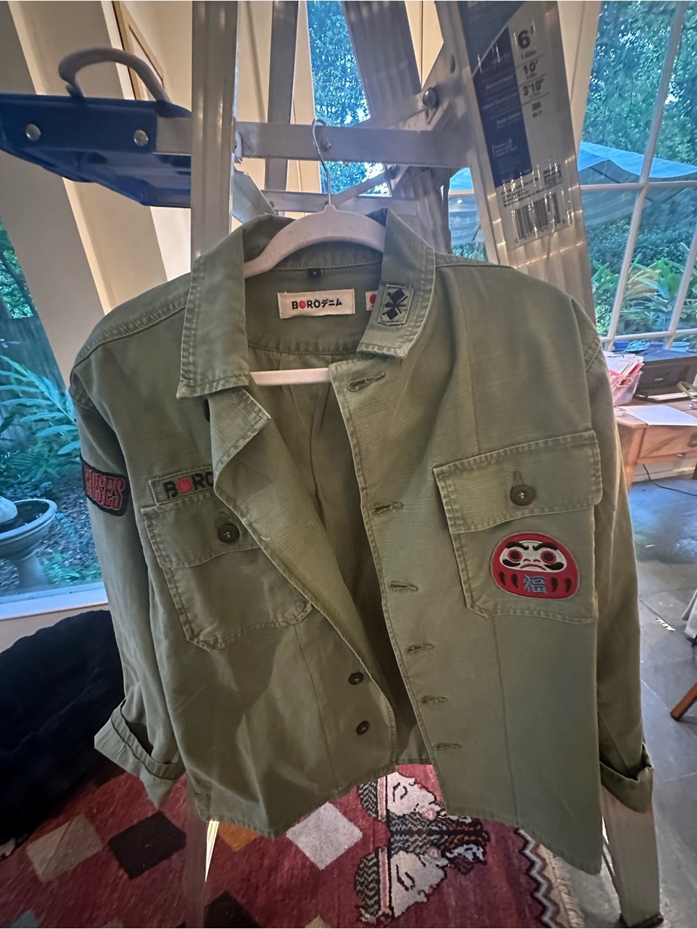 Olive Green Military Patch Jacket